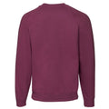 Burgundy - Back - Fruit Of The Loom Mens Classic Raglan Sweatshirt