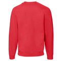 Red - Back - Fruit Of The Loom Mens Classic Raglan Sweatshirt