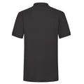 Black - Back - Fruit of the Loom Mens Polycotton Pique Heavy Polo Shirt