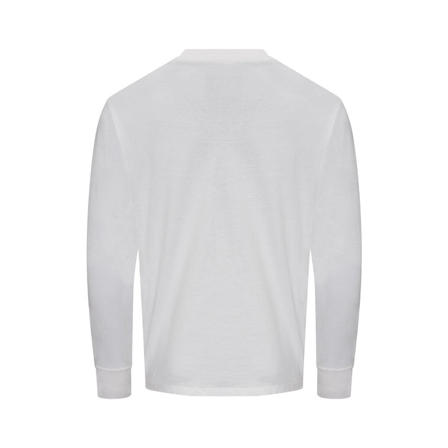 White - Back - Awdis Unisex Adult Oversized Long-Sleeved T-Shirt