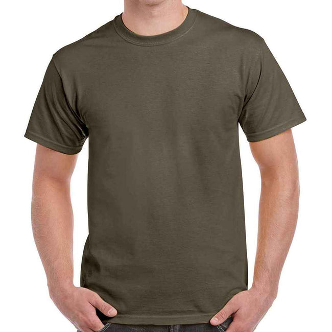 Olive Green - Front - Gildan Mens Ultra Cotton T-Shirt