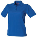 Royal Blue - Front - Henbury Womens-Ladies Pique Polo Shirt