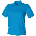 Sapphire Blue - Front - Henbury Womens-Ladies Pique Polo Shirt