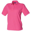 Fuchsia - Front - Henbury Womens-Ladies Pique Polo Shirt