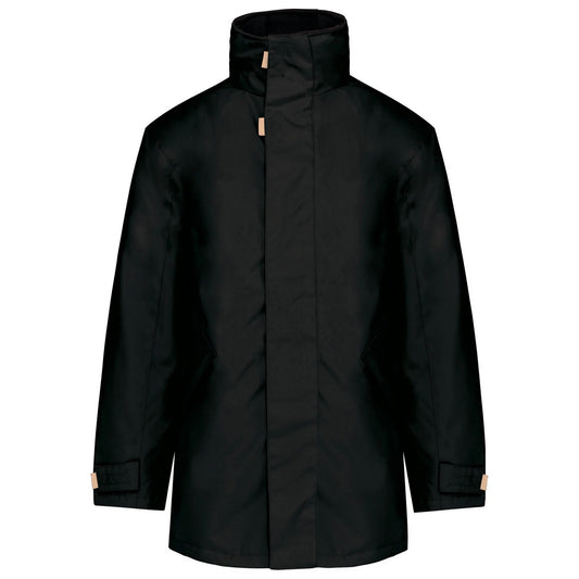 Black - Front - Kariban Mens Parka