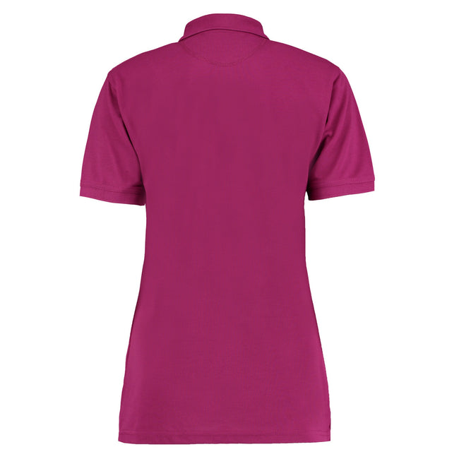 Magenta - Back - Kustom Kit Womens-Ladies Klassic Pique Polo Shirt