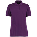Dark Purple - Front - Kustom Kit Womens-Ladies Klassic Pique Polo Shirt