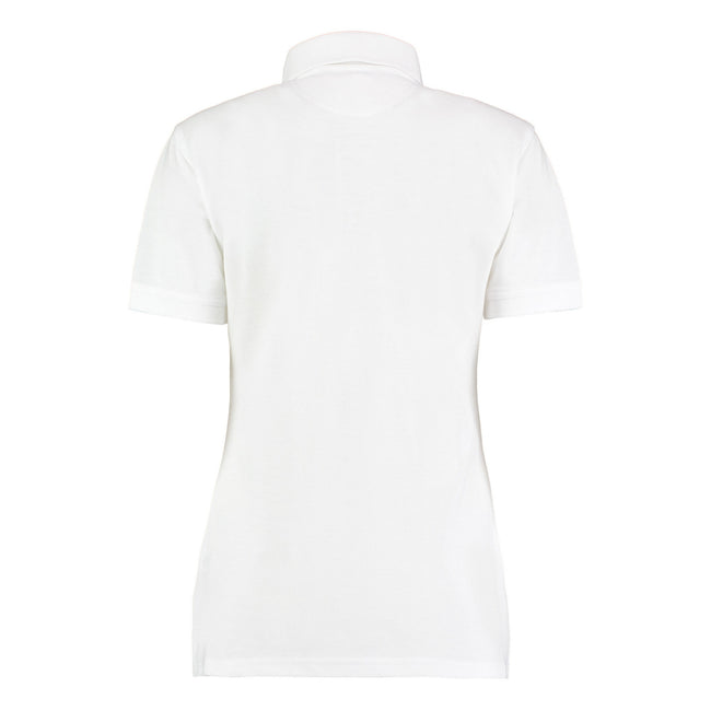 White - Back - Kustom Kit Womens-Ladies Klassic Pique Polo Shirt