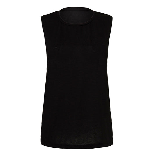 Black - Front - Bella + Canvas Womens-Ladies Flowy Scoop Neck Muscle Tank Top