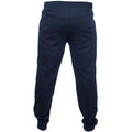 Navy - Back - SF Men Mens Cuffed Slim Jogging Bottoms