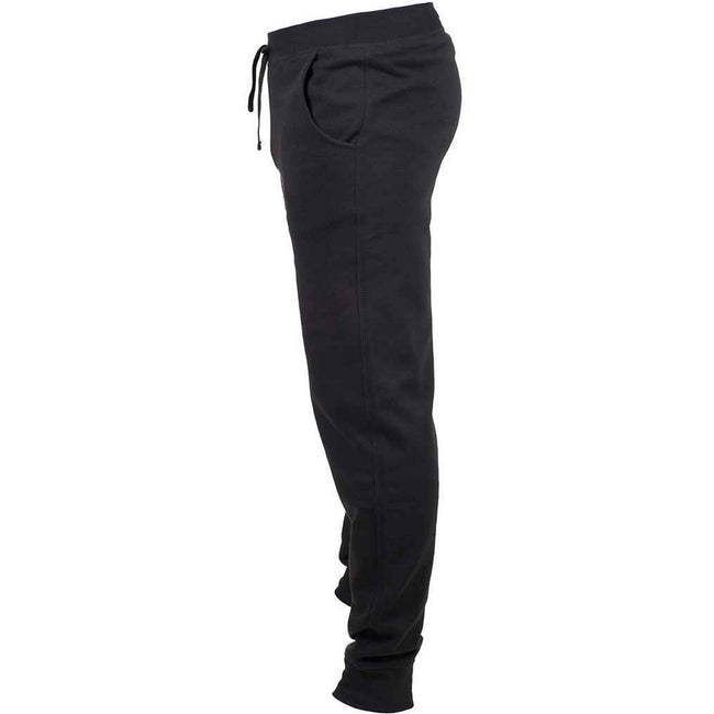 Black - Side - SF Men Mens Cuffed Slim Jogging Bottoms
