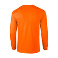 Safety Orange - Back - Gildan Unisex Adult Ultra Plain Cotton Long-Sleeved T-Shirt