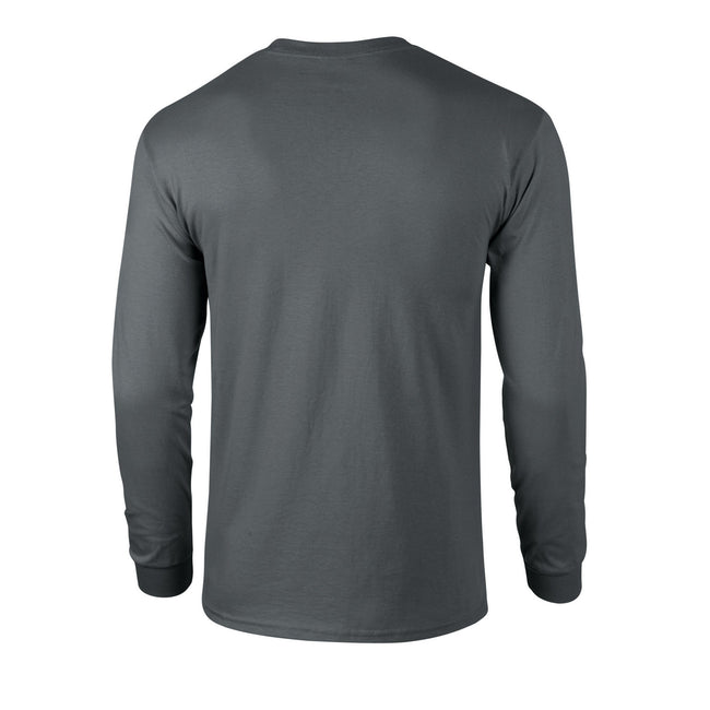 Charcoal - Back - Gildan Unisex Adult Ultra Plain Cotton Long-Sleeved T-Shirt
