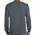 Dark Heather - Back - Gildan Unisex Adult Ultra Plain Cotton Long-Sleeved T-Shirt