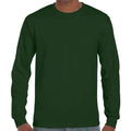 Forest Green - Front - Gildan Unisex Adult Ultra Plain Cotton Long-Sleeved T-Shirt