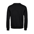 Black - Back - Tee Jays Mens Ribber Interlock Crew Neck Sweatshirt