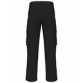 Black - Back - Kariban Mens Heavy Canvas Trousers