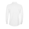 Optic White - Back - NEOBLU Mens Basile Piqué Organic Long-Sleeved Shirt