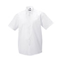 White - Front - Russell Collection Mens Ultimate Short-Sleeved Shirt