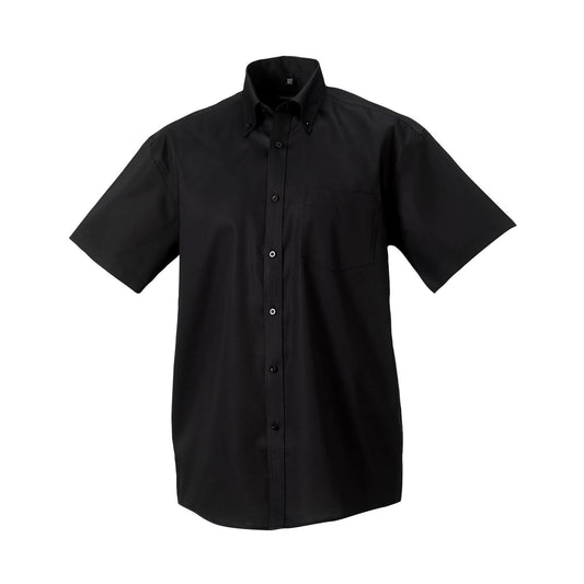 Black - Front - Russell Collection Mens Ultimate Short-Sleeved Shirt