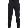 Black - Front - Skinni Fit Womens-Ladies Polycotton Cuffed Slim Jogging Bottoms