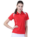 Red-White - Side - Spiro Womens-Ladies Team Spirit Polo Shirt