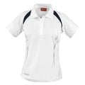 White-Navy - Front - Spiro Womens-Ladies Team Spirit Polo Shirt