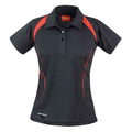 Black-Red - Front - Spiro Womens-Ladies Team Spirit Polo Shirt