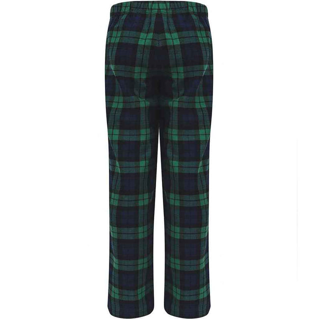 Navy-Green - Back - SF Minni Childrens-Kids Tartan Lounge Pants