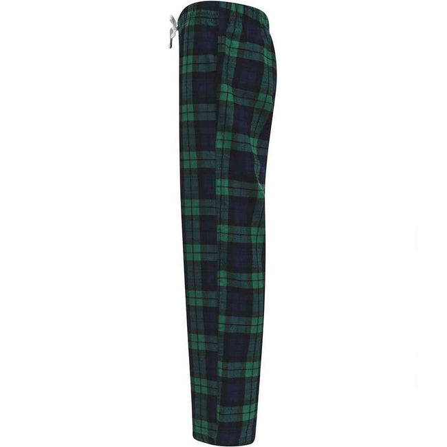 Navy-Green - Side - SF Minni Childrens-Kids Tartan Lounge Pants