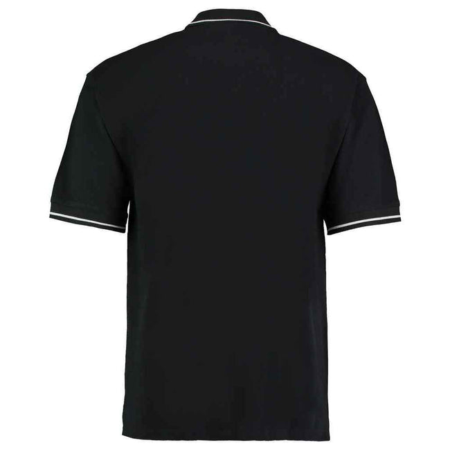 Black-White - Back - Kustom Kit Mens Polo Shirt