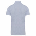 Oxford Grey - Back - Kariban Mens Piqué Stud Front Polo Shirt