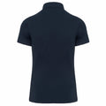 Navy - Back - Kariban Mens Piqué Stud Front Polo Shirt