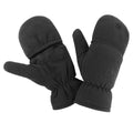 Black - Front - Result Unisex Adult Fingerless Gloves