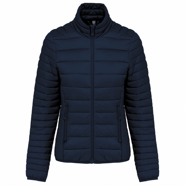 Navy - Front - Kariban Womens-Ladies Lightweight Padded Jacket