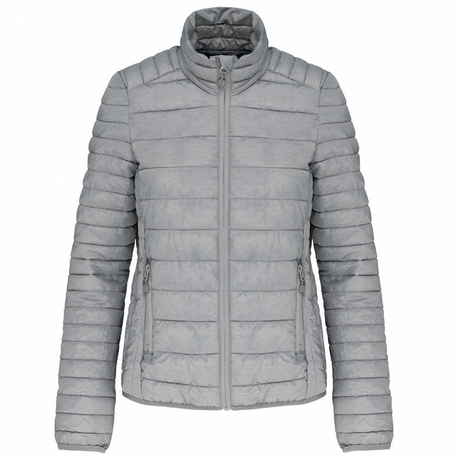 Silver Marl - Front - Kariban Womens-Ladies Lightweight Padded Jacket