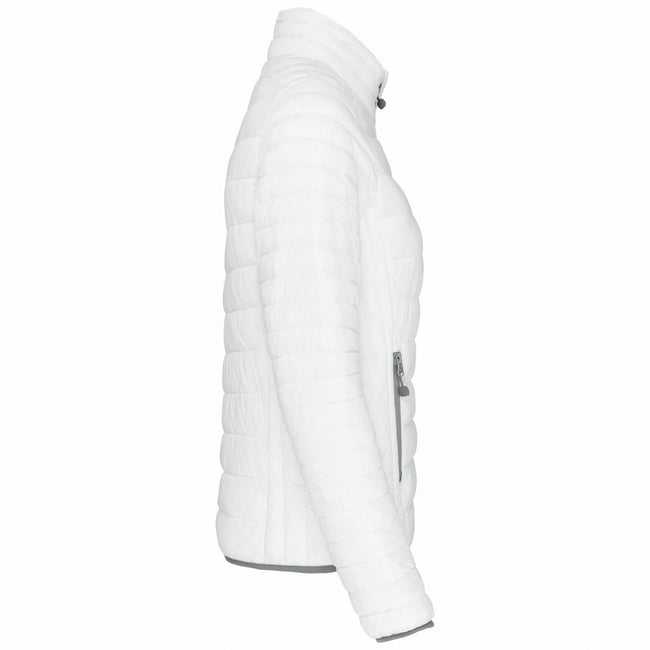 White - Side - Kariban Womens-Ladies Lightweight Padded Jacket