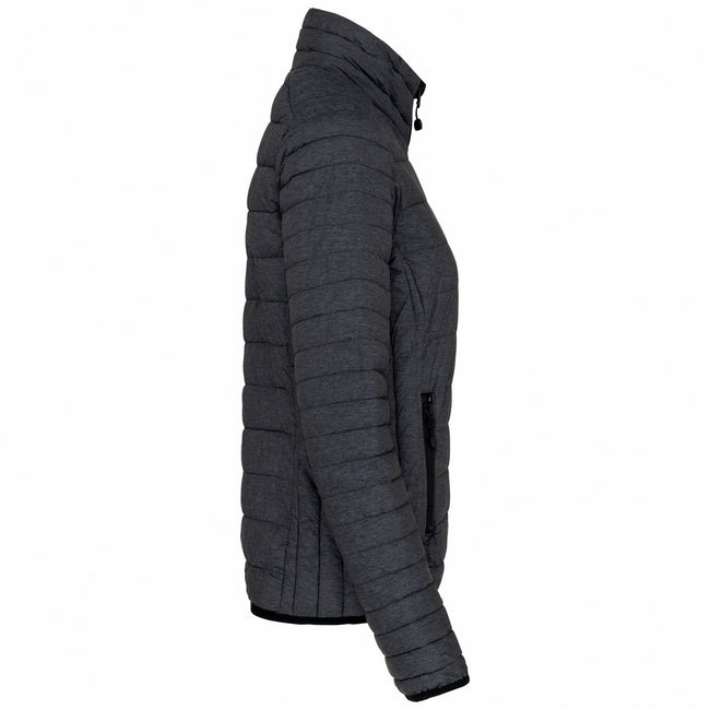 Dark Grey Marl - Side - Kariban Womens-Ladies Lightweight Padded Jacket