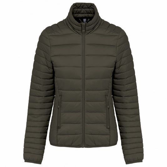 Dark Khaki - Front - Kariban Womens-Ladies Lightweight Padded Jacket