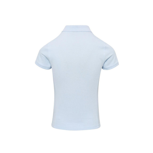 Light Blue - Back - Premier Womens-Ladies Coolchecker Plus Polo Shirt