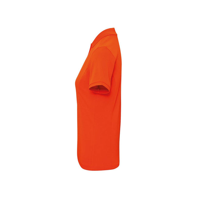 Orange - Side - Premier Womens-Ladies Coolchecker Plus Polo Shirt