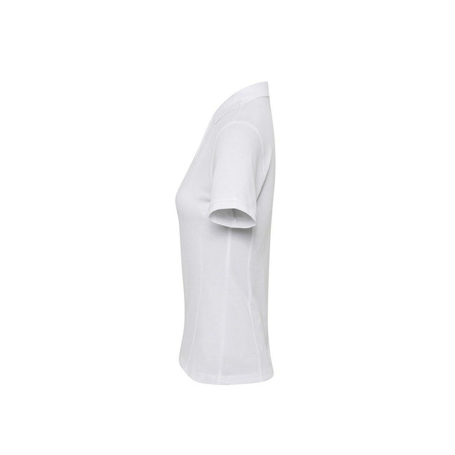 White - Side - Premier Womens-Ladies Coolchecker Plus Polo Shirt