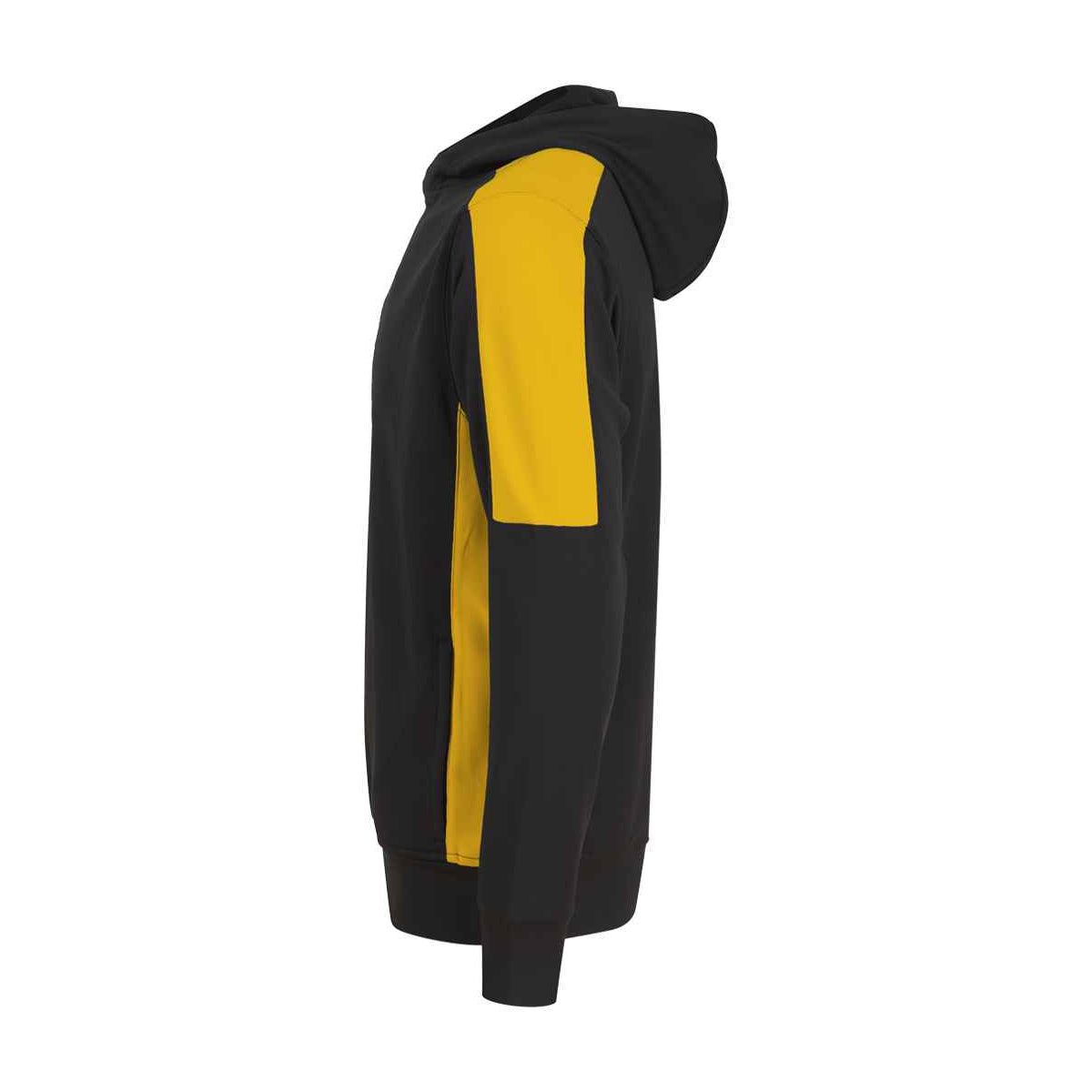 Black-Gold - Side - Finden & Hales Unisex Adult Team Hoodie