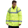 Yellow - Side - Portwest Unisex Adult Hi-Vis Traffic Jacket