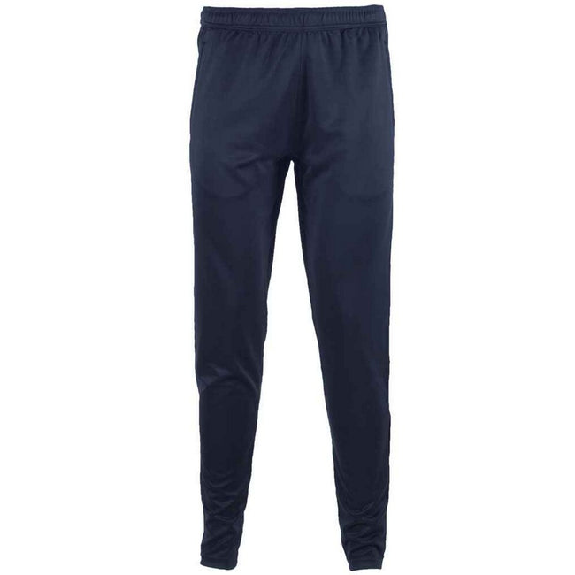 Navy - Front - Tombo Mens Slim Leg Training Jogging Bottoms