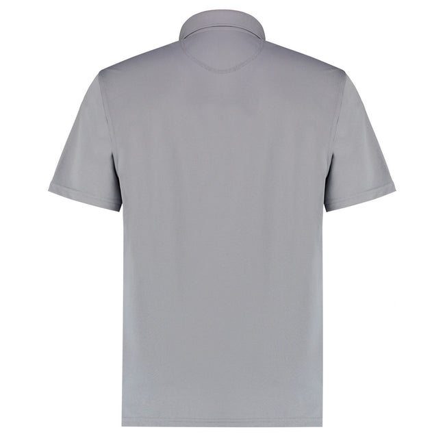 Heather - Back - Kustom Kit Mens Cooltex Plus Regular Polo Shirt