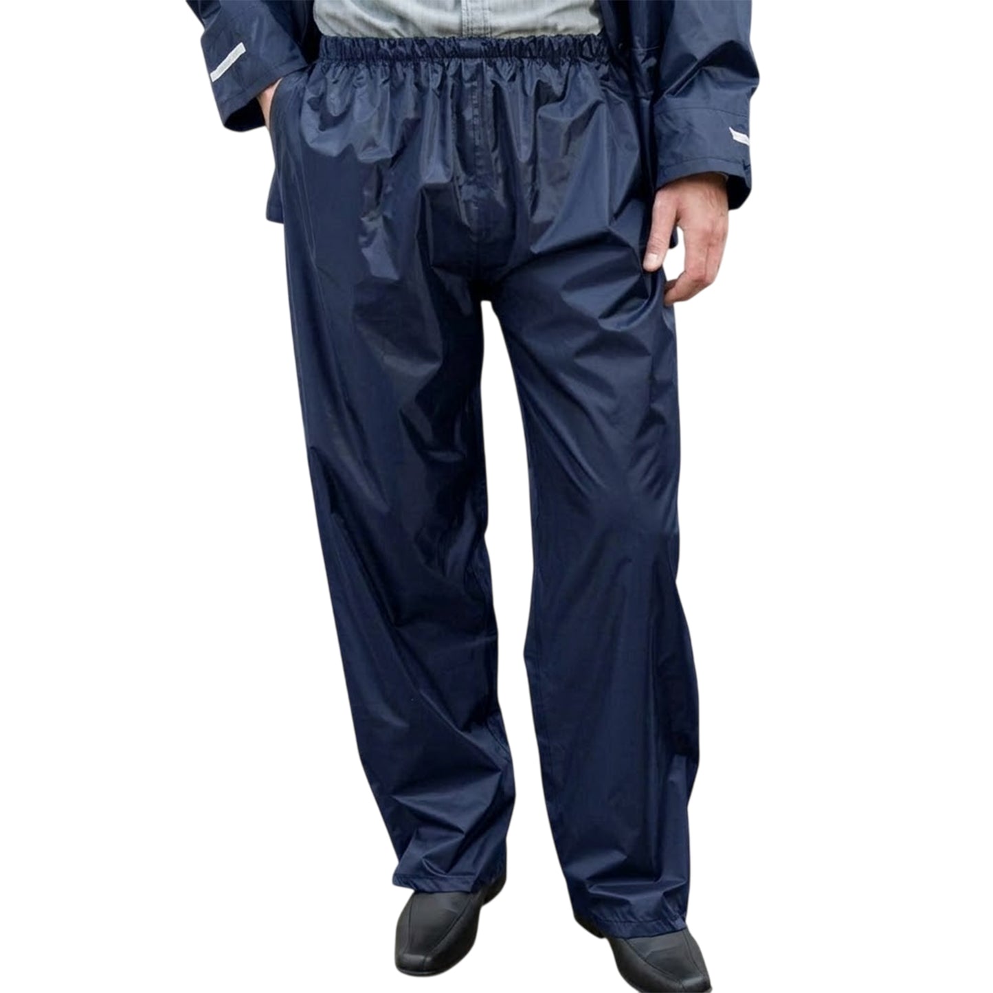Navy - Back - Result Core Unisex Adult Waterproof Over Trousers
