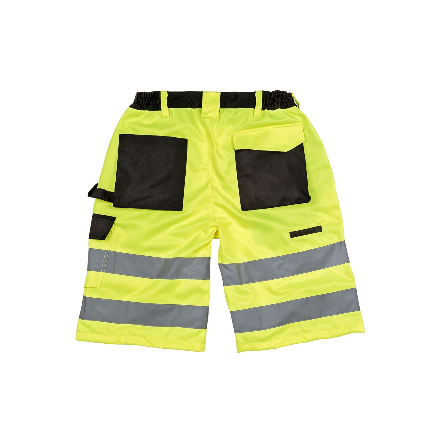 Fluorescent Yellow - Back - SAFE-GUARD by Result Mens Hi-Vis Cargo Shorts