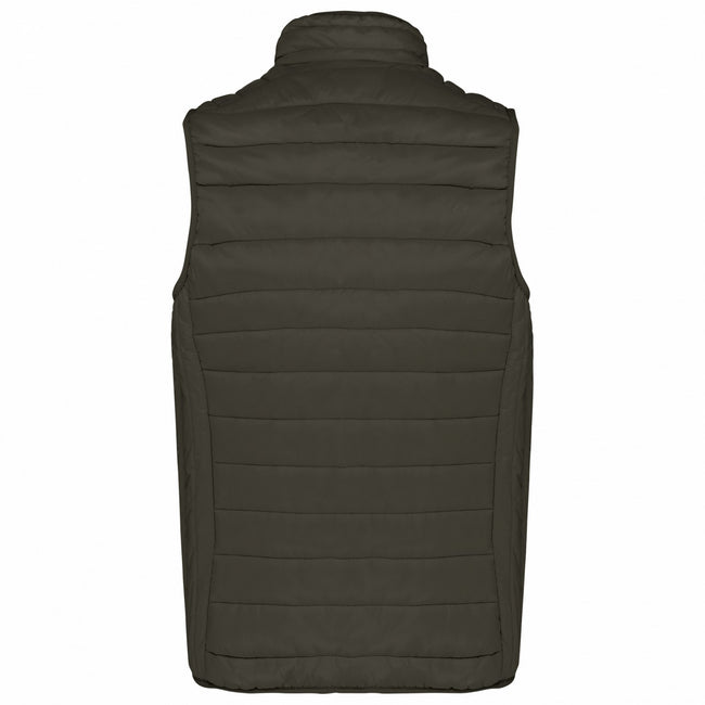 Dark Khaki - Back - Kariban Mens Padded Body Warmer