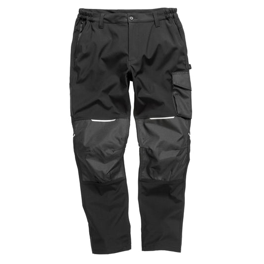 Black - Front - Result Unisex Adult Work Guard Softshell Slim Work Trousers